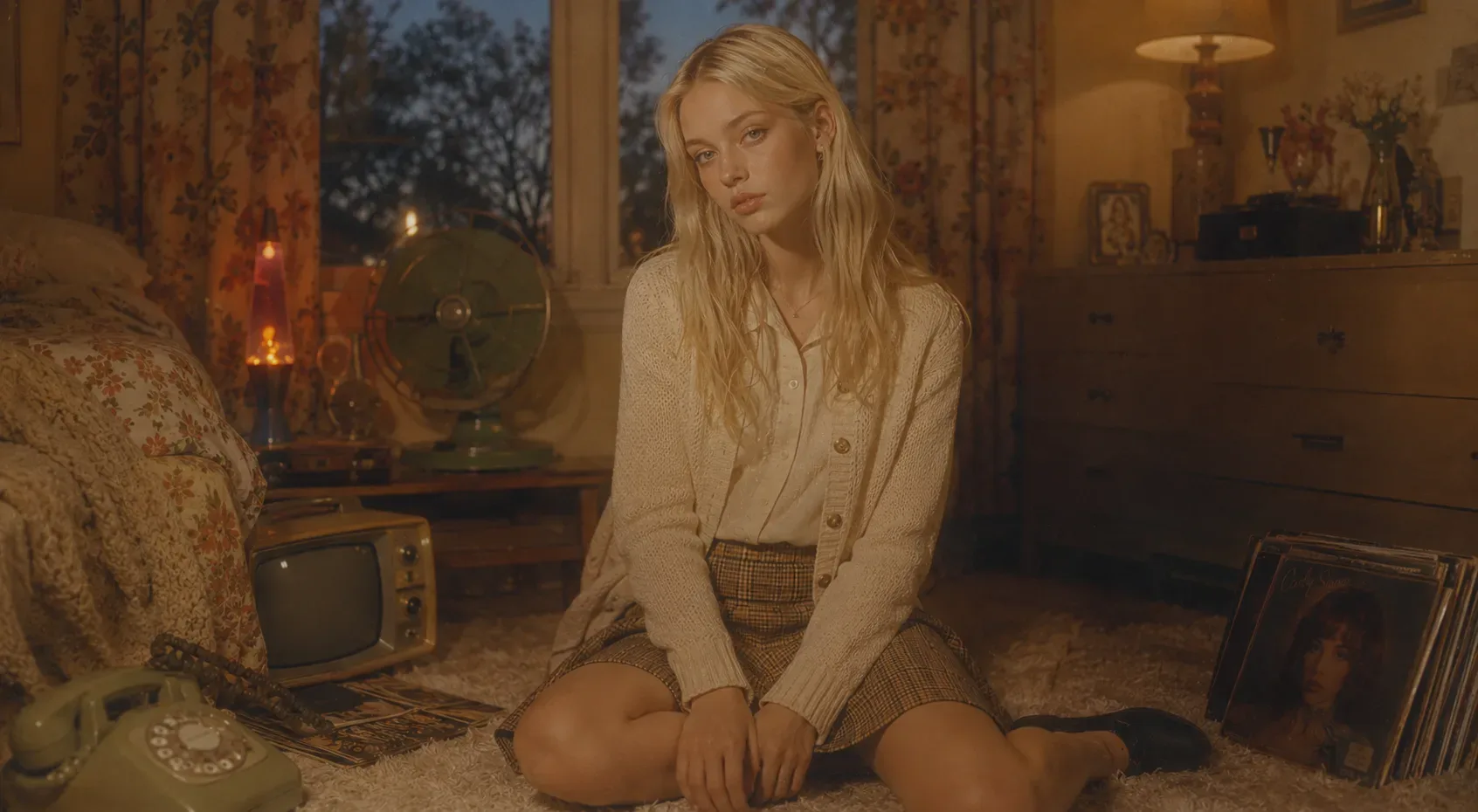 Nocturne editorial image 6 with warm analog interiors and cinematic portrait direction.