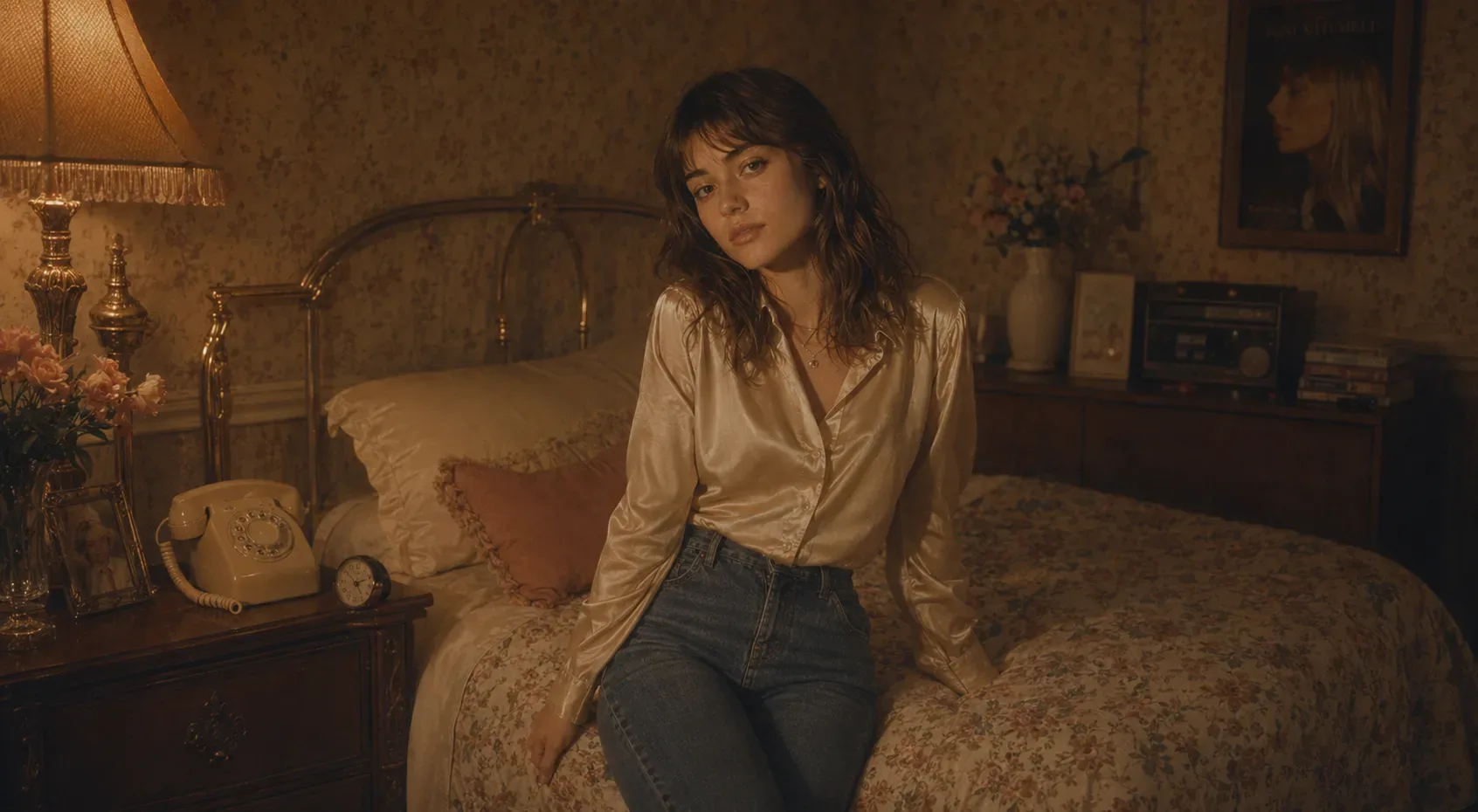 Nocturne editorial image 10 with warm analog interiors and cinematic portrait direction.